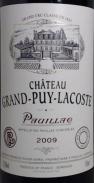 Chateau Grand Puy Lacoste - Pauillac 2009 (750)