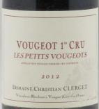 Domaine Christian Clerget - Les Petits Vougeots Vougeot Premier Cru 2012 (750)